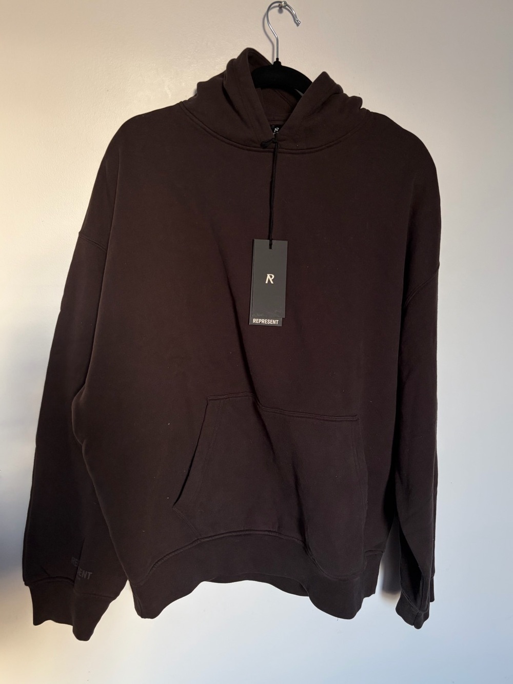 NWT Represent Owners Club Boyfriend Sweat Hoodie Cotton - Black Coffee - L